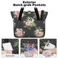 thumbnail image 2 of Tote Bag for Women - Pioneer Flower Shoulder Bag - Large Utility Work Duffle Bag with Zipper Handbag for Travel, Work, Sprots, 2 of 5