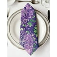 thumbnail image 2 of Purple Green Flowers Cloth Napkins Washable Set of 1, Watercolor Vintage Botanical Reusable Dinner Table Napkins Cloth Bulk for Weddings Kitchen Restaurants Hotel Events Parties 20 x 20 Inch, 2 of 9