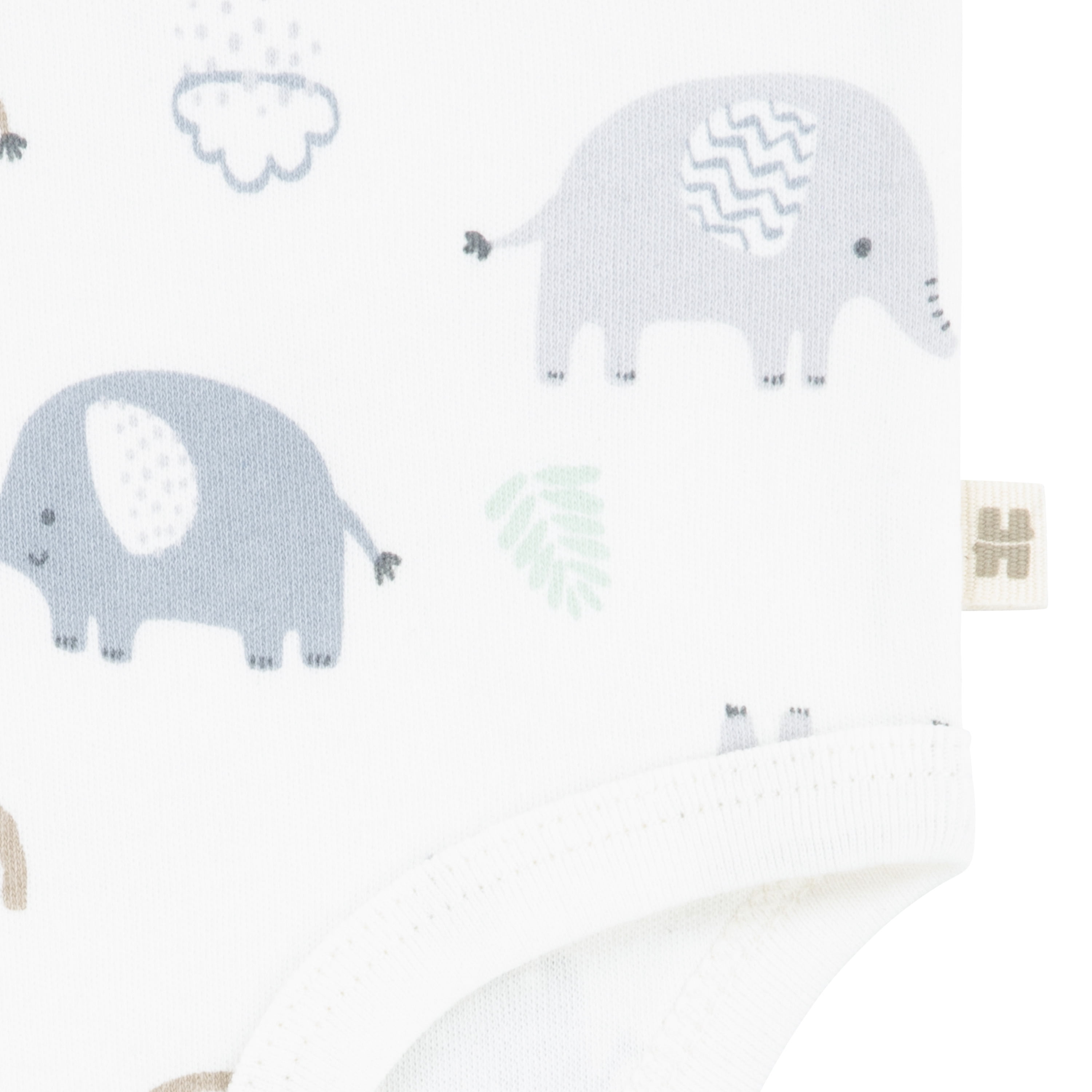 Huggies Baby Boy Alex the Elephant 3 Pack Organic Cotton Bodysuits, Sizes NB-24M