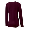 thumbnail image 2 of Women Shirts V Neck Long Sleeve Tops T-Shirt Basic Tees, 2 of 5
