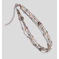 thumbnail image 2 of Premier Designs Thin Multi Strand Copper Tone Chain Pink Faux Pearl Beaded Choker Collar Necklace Adjustable 16-20", 2 of 4