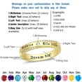 thumbnail image 2 of Ccjcinata Sterling Silver women's high school class rings-graduation class rings for women 2023-class rings for women high school customizable (Sterling Silver - Gold Plated), 2 of 9