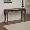 thumbnail image 6 of Hesar Sofa Console Table- 53 Inch Marble- Cherry Brown Wood- Cabriole, 6 of 6