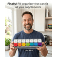 thumbnail image 4 of Extra Large Pill Organizer – Weekly Pill Box 7 Day AM PM for Big Vitamins & Supplements, Large Capacity Medication Dispenser with 7 Detachable Compartments, XL Pill Organizer 2 Times a Day, 4 of 8