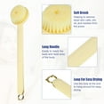 thumbnail image 3 of Unique Bargains Back Scrubber Long Handle Bath Brush Long Handle Brush for Bath Shower 14.57"x2.95"x1.26" Beige, 3 of 7