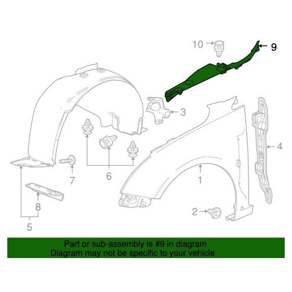 GM 96987077 Shieldf/Cmpt Rr Sight