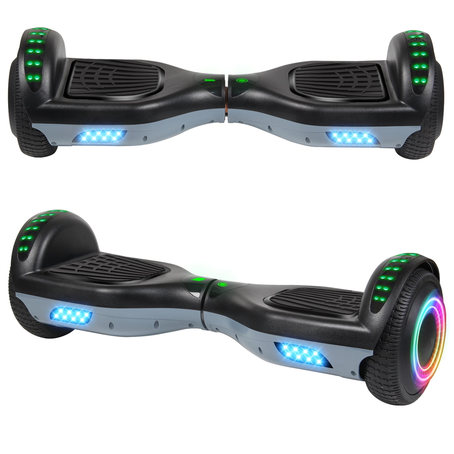 LED-Leuchten Starker Dual Motor Elektro Skateboard Self Balance Scooter SISIGAD Hoverboard 6,5 Zoll Bluetooth Offroad hoverboards für Kinder und Jugendliche 