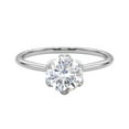 thumbnail image 2 of Mauli Jewels Women's 2 Carat Moissanite Diamond Engagement Ring 14K White Gold, 6-Prong Setting, 2 of 6