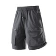 thumbnail image 2 of Sentmoon Mens Shorts' Mens Workwear Shorts Solid Color Elastic Waist Drawstring Pocket Design Casual Sport Utility Short Pants Lightweight Breathable for Outdoor and Daily Wear S-5XL, 2 of 8