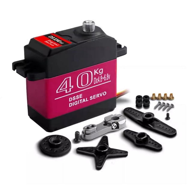 Servo Resistente Al Agua de 40 Kg, Servo Digital de Engranajes Metálicos de Alto Par para Robot de Coche RC 1:8/1:10/1:12, 180°