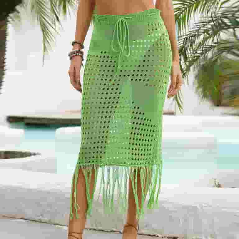 【特別セール品】 Bathing Womens WNVMWI Suit Womens Skirt Swim Long Green Clothing