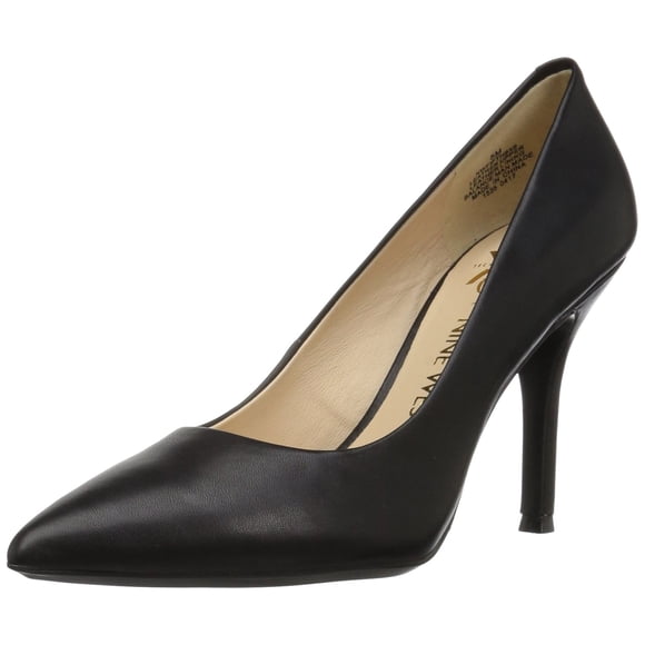 Nine West Women's FIFTH9X Fifth Pointy Toe Pumps, Black Calf Leather - 12 B(M) US