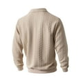 thumbnail image 6 of Yusimy Men's Solid Color 2-Piece Button-Down Hoodie Set Jacquard Loose Pullover Half-Zip Drawstring Pants Casual, 6 of 9