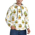 thumbnail image 2 of Naloa Lovely Avocado Men's Casual Hooded Collar Drawstring Hoodies Pullover Sweatshirts Casual Long Sleeve Shirts-XX-Large, 2 of 7