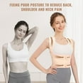 thumbnail image 3 of Corrector de postura Fit Geno para espalda, para hombres y mujeres: enderezador de hombros, soporte lumbar ajustable y completo, alivia el dolor - Corrector de columna jorobada y escoliosis (grande), 3 of 5