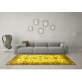 thumbnail image 3 of Ahgly Company Indoor Square Oriental Yellow Traditional Area Rugs, 7' Square, 3 of 4