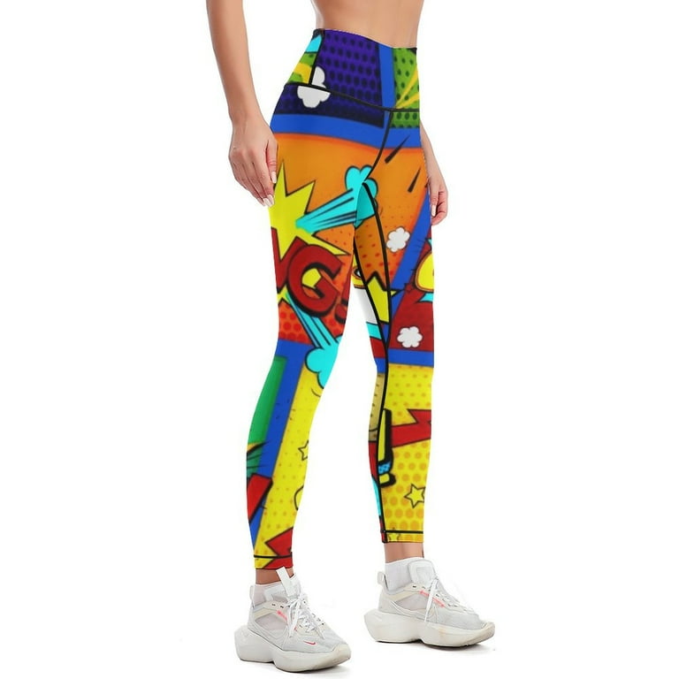 Colorful Comic Book Panels Leggings Sports pants for Women sports