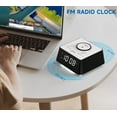thumbnail image 4 of Réveil avec Chargement Sans Fil, Radio-Réveil avec Haut-Parleur Bluetooth, Double Alarme avec Répétition, Chargement USB, Veilleuse et Affichage à Intensité Réglable iTOMA, 4 of 7