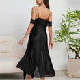 thumbnail image 5 of Noric Women's V-Neck Ruffle Strap Nightgowns Sheer Mesh Backless Sleep Dresses Sleepwear Soft Flowy Nightdress, 5 of 9