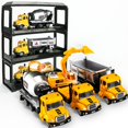 thumbnail image 3 of Alloy Engineering Car Shape Toy Eco Car/Garbage Truck Shape Model Car for Baby Infant Kids, 3 of 7