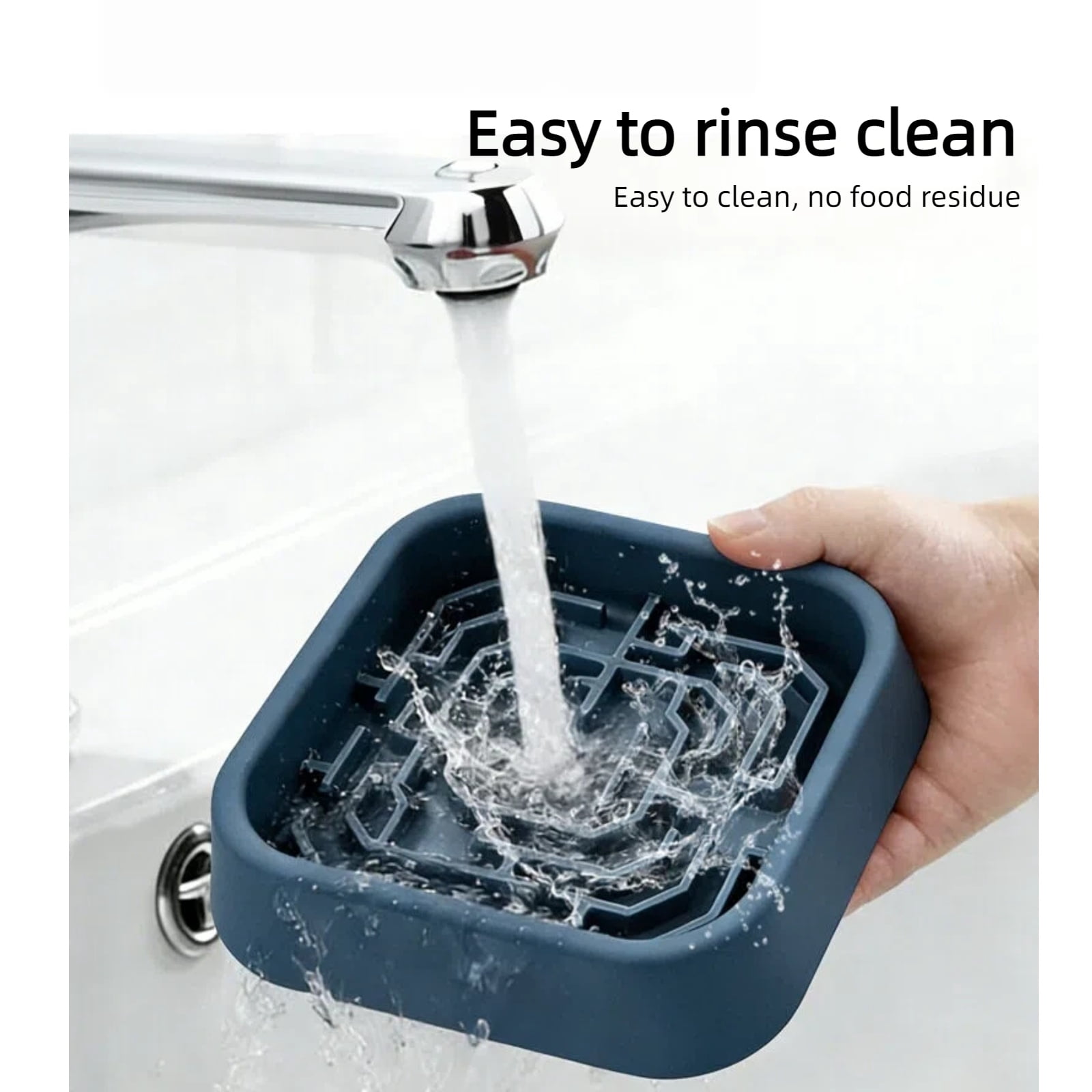 Slow Feeder Dog Bowls, Interactive Silicone Dog Feeding Bowls for Dogs & Cats, Slow Feeder Non-Slip with Suction Cups