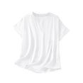 thumbnail image 5 of T Shirts for Women V Neck Short Sleeve Loose Blouses Casual Solid Color Summer Tunic Tops, M, 5 of 7