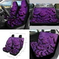 thumbnail image 2 of Renewold Bat Violet Black Car Seat Cover Covers with Steering Wheel Seat Belt Strap Pad Trash Bag Phone Holder Rearview Mirror Accessories Cup Holder Key Chain Halloween Auto Decor, 15 Pack, 2 of 7