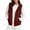 Wine, variant on FRSASU Women's Oversized Zip Up Sweatshirts Sleeveless Hoodie Lightweight Jackets Vest Plus Size Fall Lightweight Coat White