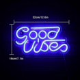 thumbnail image 3 of Blue Positive Waves Neon Sign Led Neon Wall Signs Usb Neon Sign Decor For Kids Gift, 3 of 5