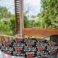 thumbnail image 2 of Ambesonne Emoji Fitted Round Tablecloth, Not Today Cupid Evil Face, 45"- 56" Diameter, Scarlet Black and White, 2 of 5
