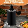 thumbnail image 6 of 6 Pack Wine Chiller Bucket Wine Bottles Cooler Bulk, Stainless Steel Double Wall Insulated Champagne Ice Bucket for Parties,Fits for 750 ml Bottles(Black), 6 of 14