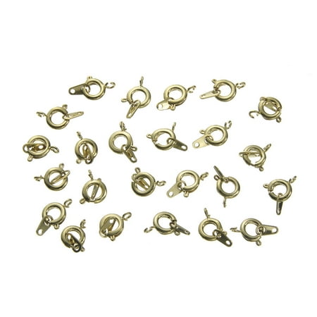 Gold Plated Spring Ring Clasps: 7mm