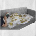 thumbnail image 6 of Birthday Soft Flannel Fleece Blanket, Hand Writing Style Calligraphic Text Celebration Design Polka Dots Old Fashioned, Cozy Plush for Indoor and Outdoor Use, 50" x 60", Yellow White, by Ambesonne, 6 of 6