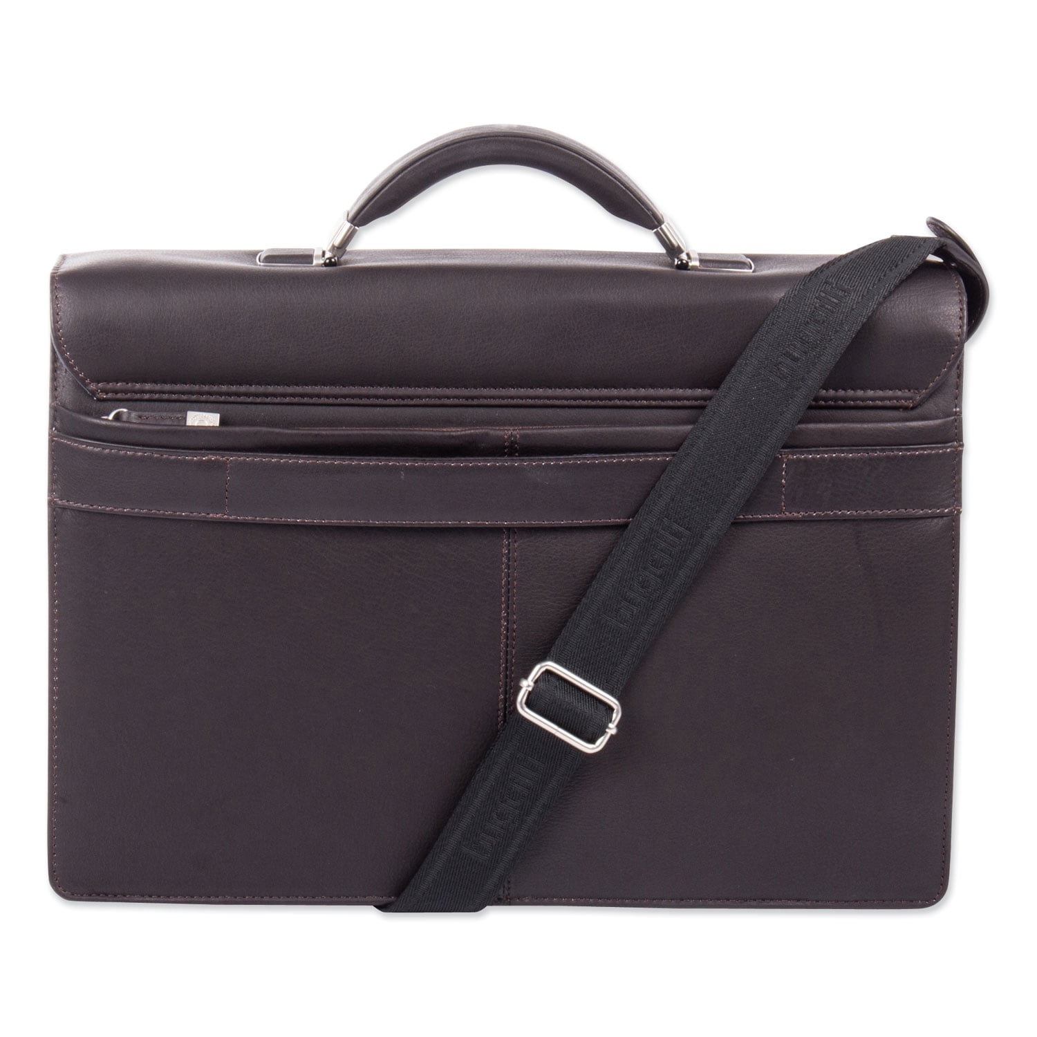 The Bugatti Group Milestone Briefcase, Holds Lptops, 15.6", 5" X 5" X 12", Brown
