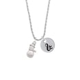 thumbnail image 2 of Delight Jewelry Silvertone Imitation Pearl Snowman Silvertone Script Initial Disc - & - Charm Necklace, 20"+3", 2 of 4