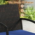thumbnail image 6 of Costway 7PCS Patio Rattan Dining Set W/ Cushion Umbrella Hole Navy, 6 of 11