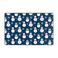 thumbnail image 1 of XMXT Indoor Area Rug, Cute Snowman Blue Background Non-Slip Polyester Rugs for Living Room, 72 x 48 inches, 1 of 9