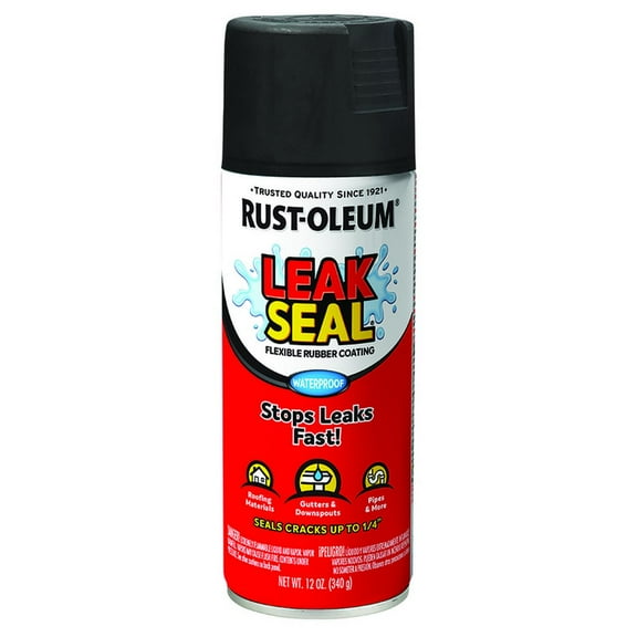 1 Pc, Rust-Oleum Black Leakseal Flexible Rubber Sealant 12 Oz