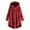 Red, variant on LEAVINGSUO Womens Fashion Winter Coats for Women Fashion Women's Button V-Neck Pullover Tops Long Sleeve Hooded Blouse Ciat