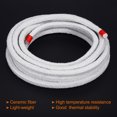 thumbnail image 3 of Unique Bargains 22.97ft x 0.51inch Ceramic Fiber Rope, Square Braided Rope High-Temperature Gasket Seal for Boiler Furnace Oven Kiln Casting, White, 3 of 4
