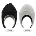 thumbnail image 4 of American Trends Baby Toddler Winter Hat and Glove Set Sherpa Lined Warm Fleece Earflap Beanie Hat Toddler Kids Winter Hat for Boys Girls Fuzzy Black 2-12 Months, 4 of 5