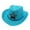 Blue, variant on Moocorvic Kids Cowboy Hats for Boys Girls, Wide Brim Sun Hat Dress Up Costume