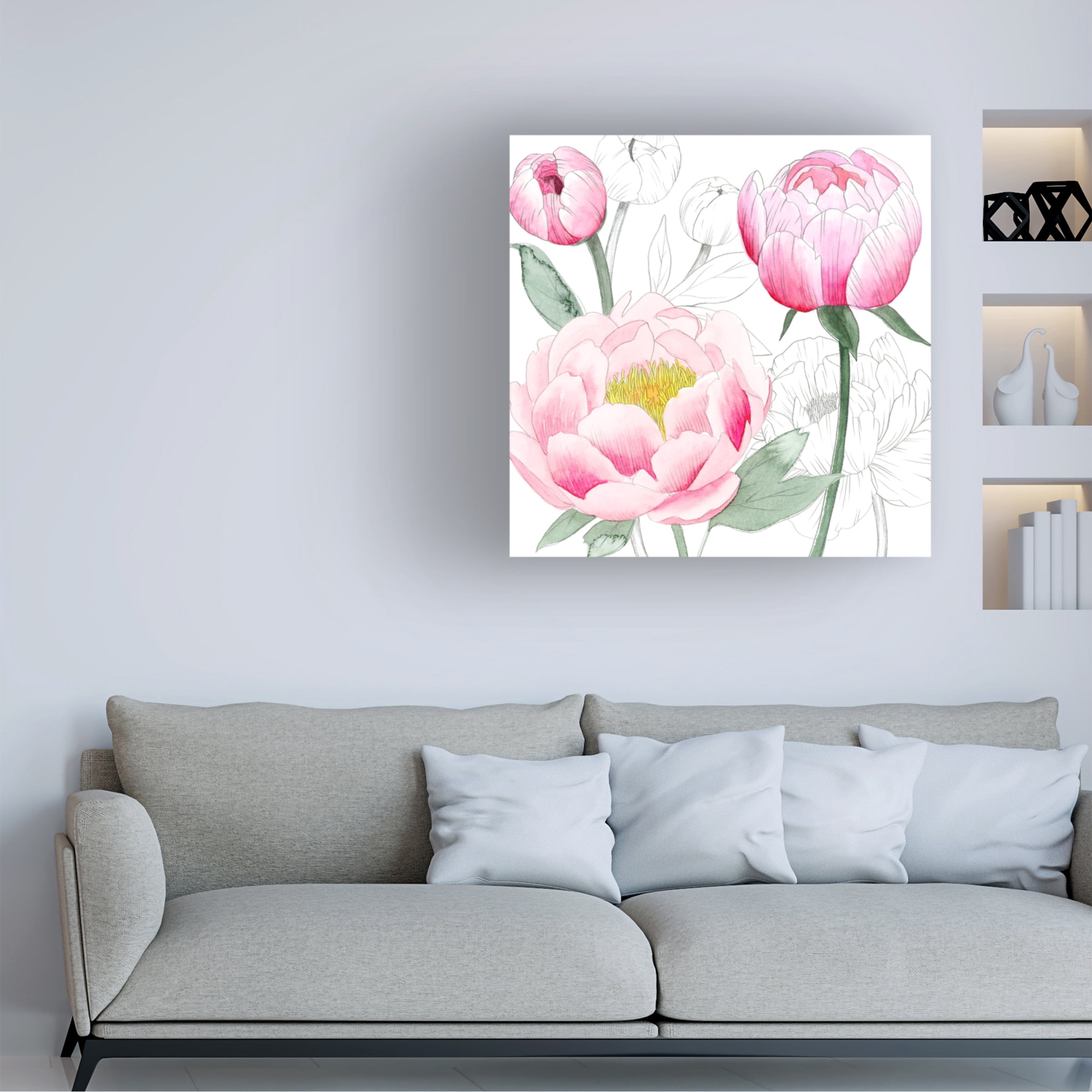 Grace Popp 'May Peonies II' Canvas Art