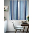 thumbnail image 4 of Colored Stripes Sheer Curtains 2 Panels Set Abstract Blue Grey Vertical Stripe Modern Sheer Window Curtains Light Filtering Rod Pocket Voile Drapes for Bedroom Living Room 52"X72", 4 of 8