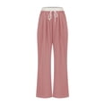 thumbnail image 6 of Plus Size Cargo Pants Women Low Waisted Parachute Pants Women's Solid Color Fashionable And Comfortable High Waisted Workwear Pants With 8 Pockets For Casual Wear Ndbuld Pink XL, 6 of 6