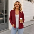 thumbnail image 4 of UQJfacai Knit Cardigan Sweater For Women Classic Long Sleeve Open Front Lightweight Jacket Fall Layering Outwear, 4 of 6