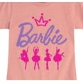 thumbnail image 3 of Barbie - Barbie Ballerina Logo - Girls Fitted Short Sleeve Graphic T-Shirt, 3 of 5