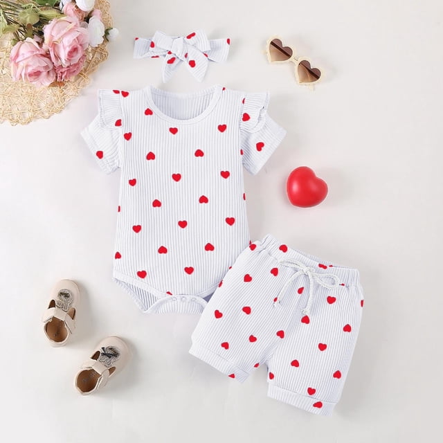 Conjuntos de blusa y camisa de cuello redondo y manga corta con estampado de colores para niña, mono de cuello redondo y manga larga con cintura elástica, pantalones estampados y diadema, conjunto de