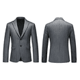 thumbnail image 4 of HBDesign Mens 3 Piece Suit Set Summer Lightweight Slim Fit Blazer Vest Pants Pinstripe for Business, 4 of 7