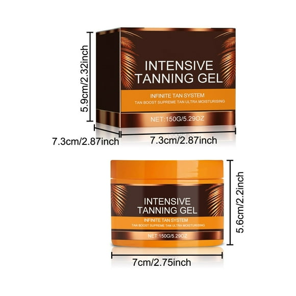 1x repair gel Tanning Gel Accelerator Sunbed Gel Achieve Natural Tan Skin Self Tanning Body Gel Tanblack Repairing Gel Beach Sunbathing Tanning Wheat Bronze Color Light Texture Not Greasy